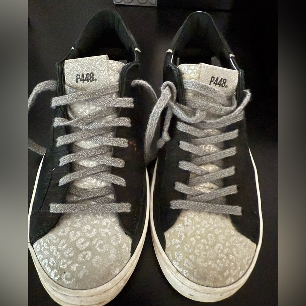 P448 Black and Silver Sneakers